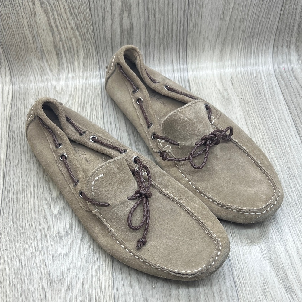 Saks Fifth Avenue Tan Suede Boat Shoes